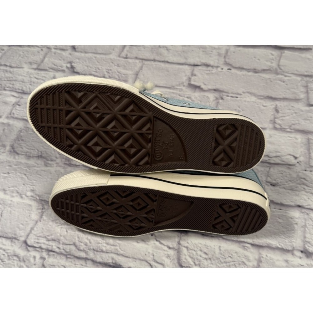 NWB Converse Chuck Taylor All Star Lift High Checkered - Infinity Pool Women's 8 - Picture 2 of 6